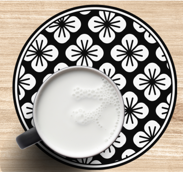 Botanical textured surface coasters - TenStickers