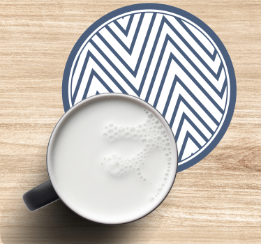 Chevron pattern surface coasters - TenStickers