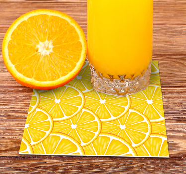 Citrus slice concept coasters - TenStickers