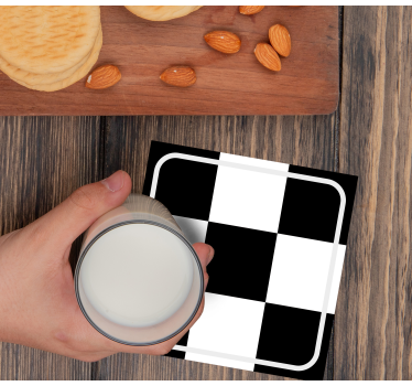 Coasters checkerboard pattern square - TenStickers