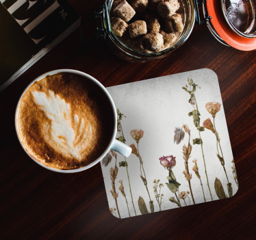 Coasters dried floral arrangement coasters - TenStickers