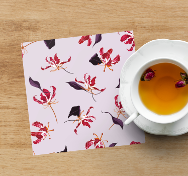 Coasters floral motif elegance - TenStickers