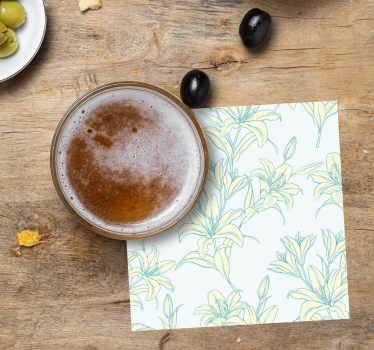 Coasters floral pattern elegance - TenStickers