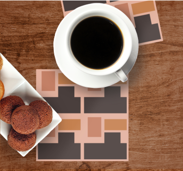 Coasters geometric block arrangement - TenStickers