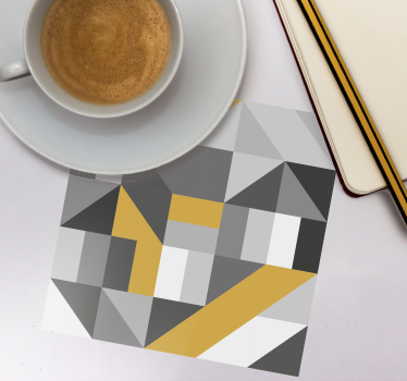 Coasters geometric blocks in yellow - TenStickers