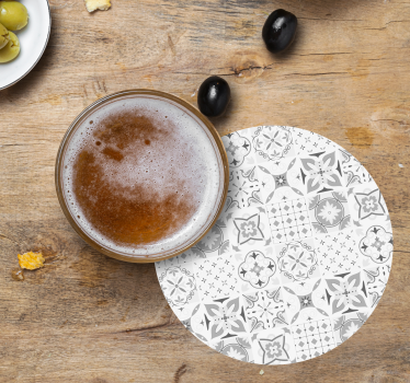Coasters geometric floral design - TenStickers