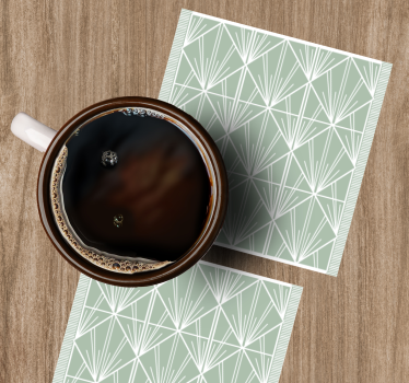 Coasters geometric leaf design - TenStickers