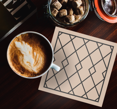 Coasters geometric overlay design - TenStickers