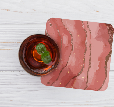 Coasters in abstract pink marble swirls - TenStickers