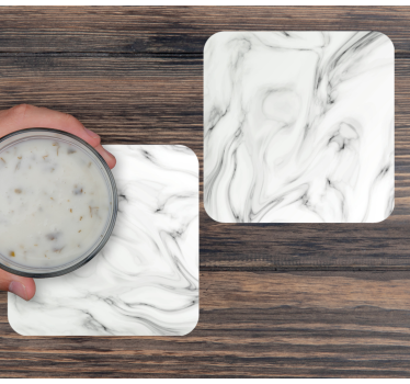 Coasters in marble swirl design - TenStickers
