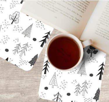Coasters inspired by natural line art - TenStickers