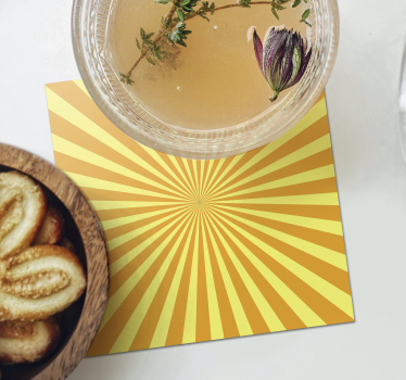 Coasters luminous sunburst design - TenStickers