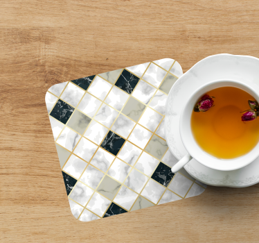 Coasters marble patterned tiles - TenStickers