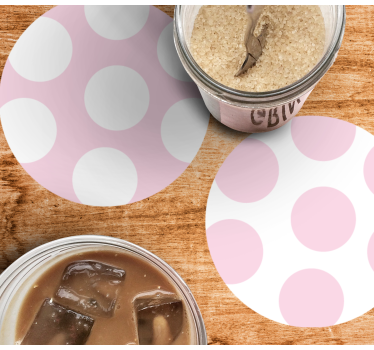 Coasters soft polka dot design - TenStickers