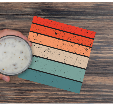 Coasters textured striped layers - TenStickers