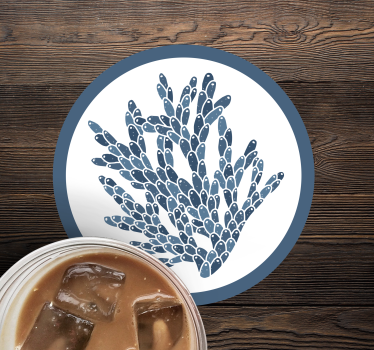 Coasters with abstract coral design - TenStickers