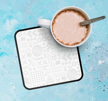 Coasters with abstract geometric designs - TenStickers