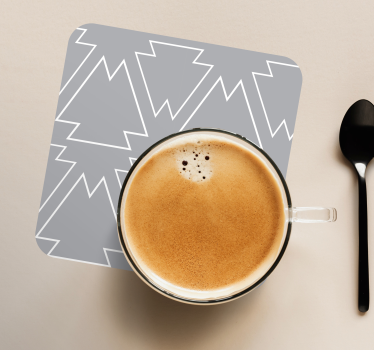 Coasters with angular tree design - TenStickers