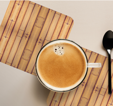 Coasters with bamboo textured surface - TenStickers