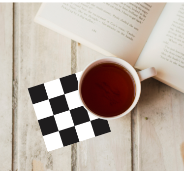 Coasters with checkerboard pattern surface - TenStickers