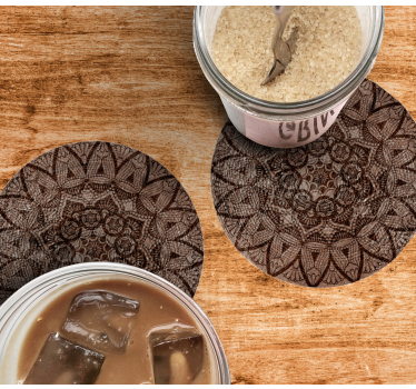 Coasters with delicate lace design - TenStickers