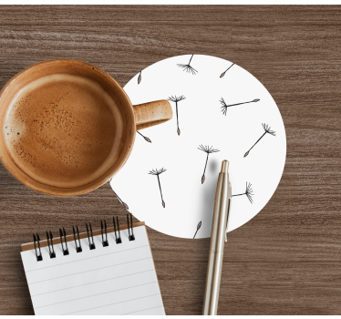 Coasters with delicate seed design - TenStickers