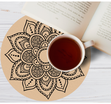 Coasters with detailed floral design - TenStickers