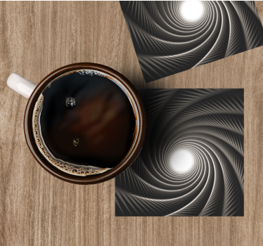 Coasters with dynamic swirling design - TenStickers