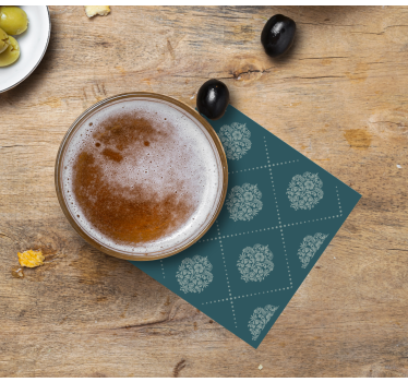 Coasters with elegant floral design - TenStickers