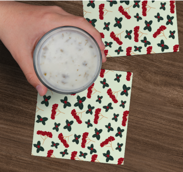 Coasters with floral inspired design - TenStickers