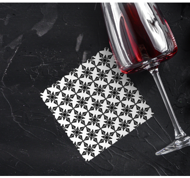 Coasters with geometric black design - TenStickers