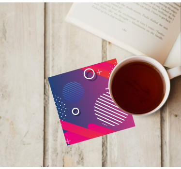 Coasters with geometric circle patterns - TenStickers