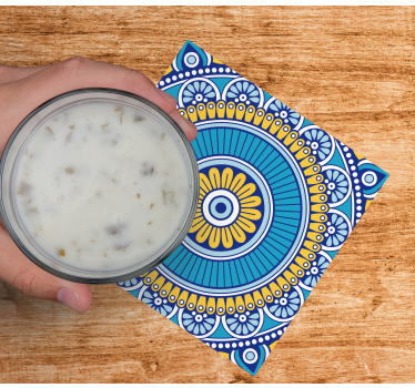Coasters with geometric floral design - TenStickers