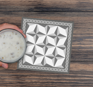 Coasters with geometric layered patterns - TenStickers