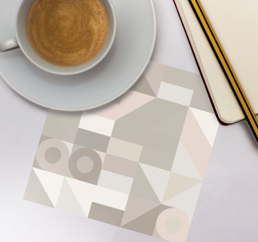 Coasters with geometric neutral patterns - TenStickers