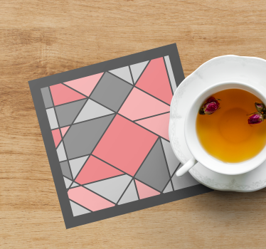 Coasters with geometric pattern design - TenStickers
