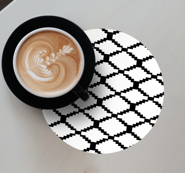 Coasters with geometric pattern overlay - TenStickers