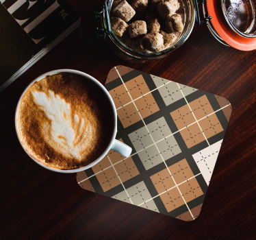 Coasters with geometric pattern squares - TenStickers