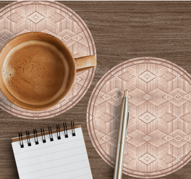 Coasters with geometric patterned circular design - TenStickers