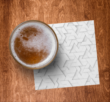 Coasters with geometric textured pattern - TenStickers