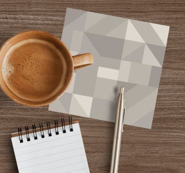 Coasters with geometric triangle design - TenStickers