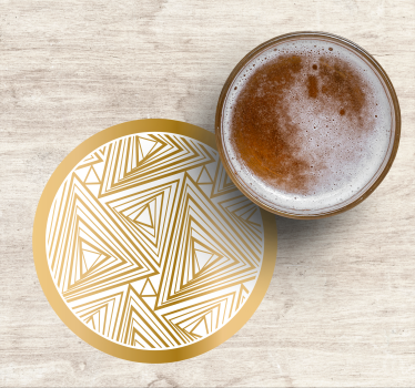 Coasters with geometric triangle pattern - TenStickers
