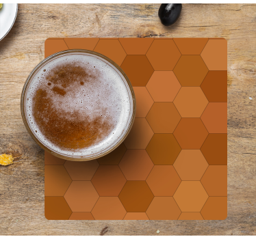 Coasters with hexagonal patterned surface - TenStickers
