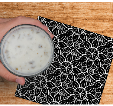 Coasters with intricate floral design - TenStickers