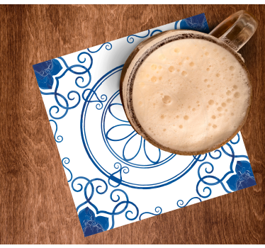 Coasters with intricate floral designs - TenStickers