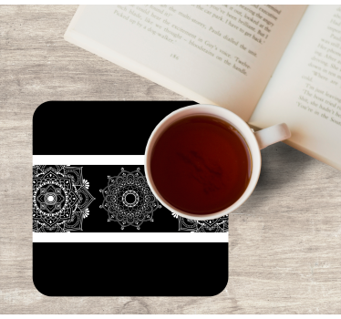 Coasters with intricate mandala design - TenStickers