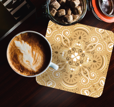 Coasters with intricate swirl design - TenStickers
