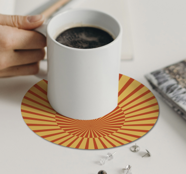 Coasters with radiant sunburst design - TenStickers