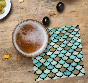 Coasters with scalloped layered design - TenStickers