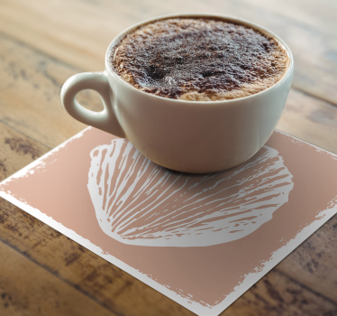 Coasters with shell pattern design - TenStickers